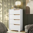 Ver imagem 1 de Cômoda 4 Gavetas Doble Branco/Freijó