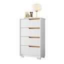 Ver imagem 3 de Cômoda 4 Gavetas Doble Branco/Freijó