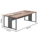 Ver imagem 3 de Mesa para Sala de Reunião 4 Lugares Lazio Noce Preto