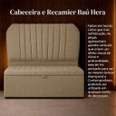 Ver imagem 3 de Conjunto de Cabeceira e Recamier Baú Elegante para Cama de Casal 140 Hera Linho