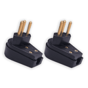 Ver imagem 2 de Kit 2 Pino Plug Macho Gigante Bipolar 2p +t 20a 250v Ilumi Cor:preto