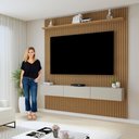 Ver mais imagens de Painel para TV até 70 Polegadas MDF 179CMX218CM Frisado Curitiba Marrom