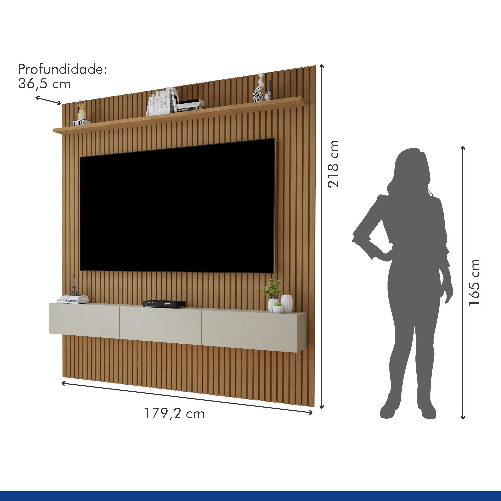 Painel para TV até 70 Polegadas Frisado Curitiba  - 5