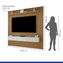 Ver imagem 5 de Painel para TV até 75 Polegadas MDF 224CMX218CM Frisado Curitiba Marrom