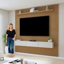 Ver imagem 6 de Painel para TV até 75 Polegadas MDF 224CMX218CM Frisado Curitiba Marrom