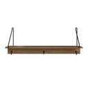 Ver imagem 4 de Conjunto Prateleira Decorativa com Sapateira Banco Industrial Marrom/Vermont/Preto