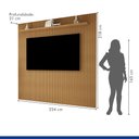 Ver imagem 6 de Painel para TV até 75 Polegadas MDF 224CMX218CM Frisado Curitiba Marrom