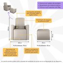 Ver imagem 5 de Poltrona de Balanço 66cm com Puff Multimóveis Cr45268 Bege Claro