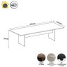Mesa de Reunião 10 Lugares Escritório 270cm Pés Painel F5 Cor:cinza - 3