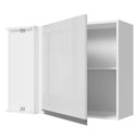 Ver imagem 5 de Armário De Cozinha Aéreo de Canto 100% MDF Porta Branco Brilho Acordes Madesa