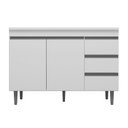 Ver mais imagens de Cozinha Modulada 5 Peças Balcão com Pia 120cm Andréia Branco - AJL Móveis