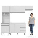 Ver imagem 5 de Cozinha Modulada 5 Peças Balcão com Pia 120cm Andréia Branco - AJL Móveis