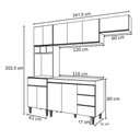 Ver imagem 4 de Cozinha Modulada 5 Peças Balcão com Pia 120cm Andréia Branco - AJL Móveis
