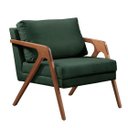 Ver imagem 1 de Poltrona Mona Luxo Madeira Maciça Veludo:veludo Verde