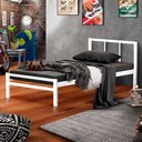 Ver imagem 1 de Cama De Ferro Vintage Solteiro 0.78 Branca Jane Shop JM