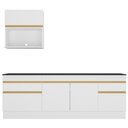 Ver imagem 6 de Cozinha Compacta Armário Balcão e Rodapé FL2110 Veneza Multi Branco/Dourado