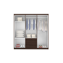 Ver imagem 3 de Guarda Roupa Casal Slim 6 Portas 2 Gavetas Café Formimóveis