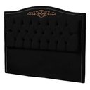 Ver imagem 2 de Cabeceira Kate para Cama de Casal 1,40 Veludo Preto Bz Home Decor