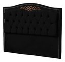 Ver imagem 2 de Cabeceira Kate para Cama de Casal 1,40 Veludo Preto Bz Home Decor