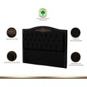 Ver imagem 4 de Cabeceira Kate para Cama de Casal 1,40 Veludo Preto Bz Home Decor