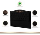 Ver imagem 4 de Cabeceira Kate para Cama de Casal 1,40 Veludo Preto Bz Home Decor