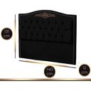Ver imagem 3 de Cabeceira Kate para Cama de Casal 1,40 Veludo Preto Bz Home Decor