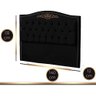 Cabeceira Kate para Cama de Casal 1,40 Veludo Preto Bz Home Decor - 3