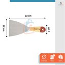 Ver imagem 2 de Kit 12 Espátula De Aço Forjada Betumadeira Para Massa Gesso 2050 Pacetta 12cm
