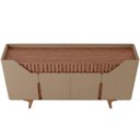 Ver imagem 3 de Aparador Buffet Volga 4 Portas 2 Gavetas Ripadas Tampo MDF Fendi Freijó 180cm Lyam Decor