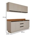 Ver imagem 2 de Cozinha Completa Veneza 9 Portas 3 Gavetas Creme - Panorama Móveis