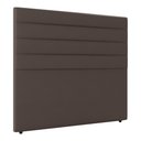 Ver imagem 3 de Cabeceira Casal Napoli 140cm Material Sintético Marrom c/ Frame Italian Flex