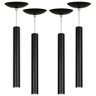 Kit 4 Pendente Tubo Cilindro Preto 40Cm + Led 6k - 1