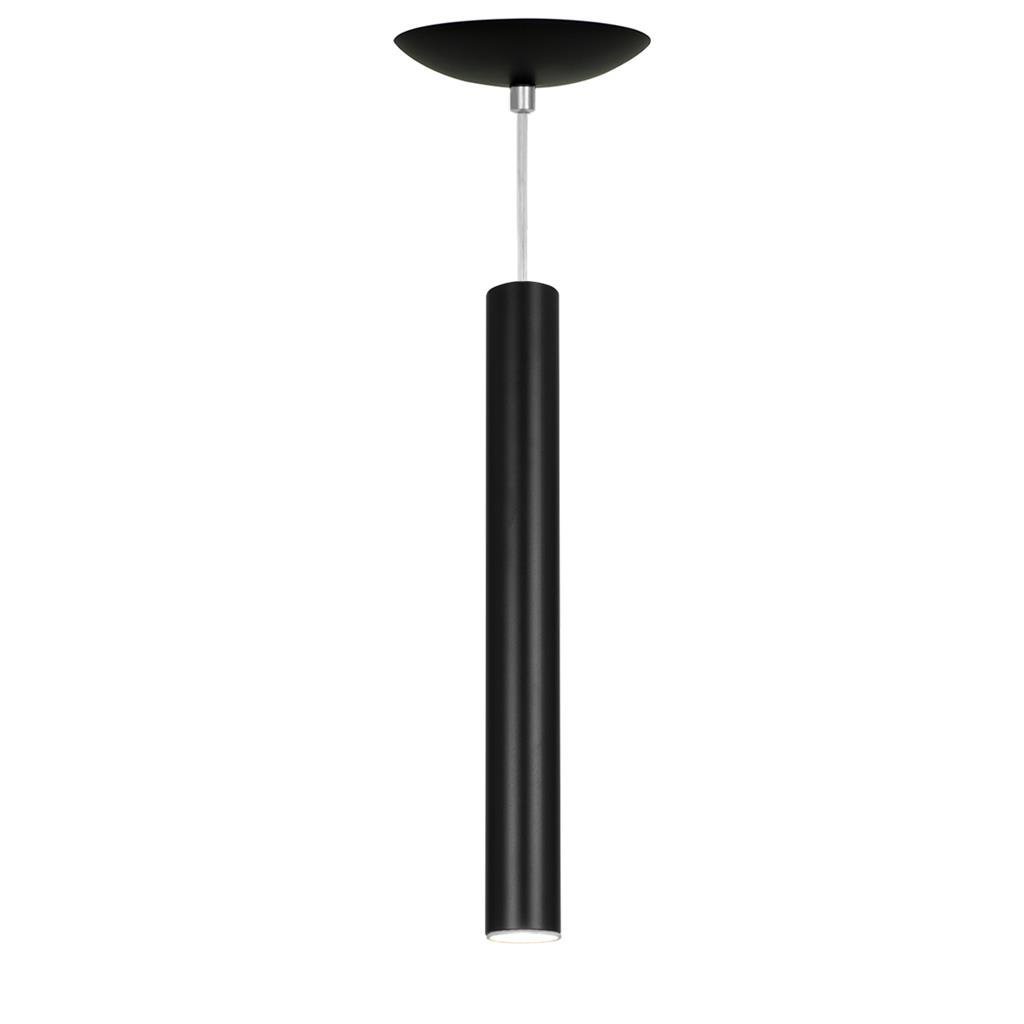 Kit 4 Pendente Tubo Cilindro Preto 40Cm + Led 6k - 2