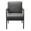 Ver imagem 2 de Poltrona Decorativa Jade para Sala de Estar, Recepção - Suede Cinza