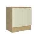 Ver imagem 2 de Balcão com Rodapé 2 Portas e 1 Prateleira 80cm Nanda TM4213 Nature/Arenas