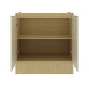 Ver imagem 4 de Balcão com Rodapé 2 Portas e 1 Prateleira 80cm Nanda TM4213 Nature/Arenas
