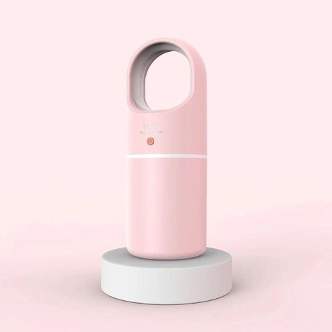 Umidificador de Ar Tudo em Caixa Compacto Minimalista Rosa para Ambientes Pequenos
