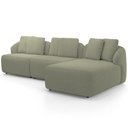 Ver imagem 6 de Sofá 4 Lugares com Chaise Direito Sala Living 288cm Arlo F04 Bouclê Oliva - Lyam Decor