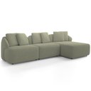 Ver imagem 2 de Sofá 4 Lugares com Chaise Direito Sala Living 288cm Arlo F04 Bouclê Oliva - Lyam Decor