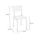 Ver imagem 3 de Mesa de Jantar 4 Lugares Natalia Branco/canela/bege - Kappesberg Crome