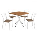 Ver imagem 2 de Mesa de Jantar 4 Lugares Natalia Branco/canela/bege - Kappesberg Crome