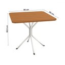 Ver imagem 4 de Mesa de Jantar 4 Lugares Natalia Branco/canela/bege - Kappesberg Crome