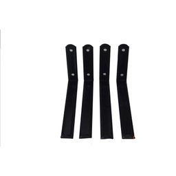 Kit 4 peças Suporte cantoneira Invertida - Mod. "U" p/ prateleira de 25cm - Preta - 1