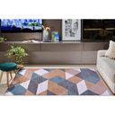 Ver imagem 2 de Tapete para Sala Classic Maiorca 25 Caramelo-Azul 2,00x3,00M - J Serrano