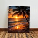 Ver imagem 4 de Kit 3 Quadro Decorativo Paisagem Praia Mar para Casa Hotel Qualidade Premium Moderno 28x20cm