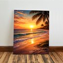 Ver imagem 5 de Kit 3 Quadro Decorativo Paisagem Praia Mar para Casa Hotel Qualidade Premium Moderno 28x20cm