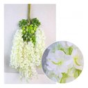 Ver imagem 7 de 12 Glicinas Artificials Trepadeira Realista Flores Folhagem:Branco