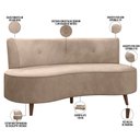 Ver imagem 4 de Sofá Chaise Living 2 Lugares 160cm para Sala Istambul K01 Veludo Bege - Lyam Decor