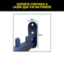 Ver imagem 4 de Arara Rt 40cm Cabideiro de Parede para Roupas 10 Cabides Aço Reforçado Preto