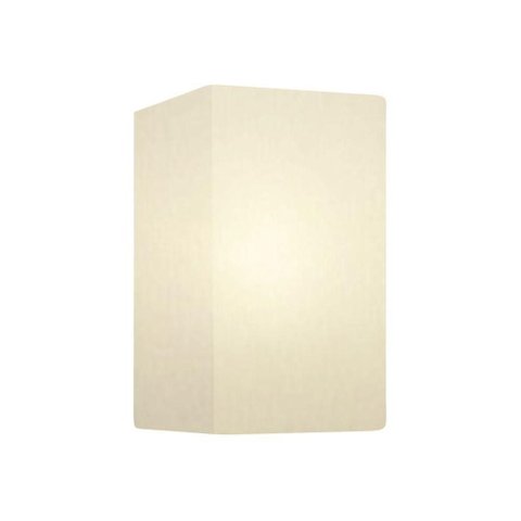 Arandela Retangular Retro Md-2002 Cúpula em Tecido 25-16x10cm Branco - Bivolt
